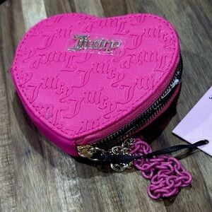 Juicy Couture Pink Flash Embossed ‘Can’t Tame Her’ Heart Zip Around Wallet